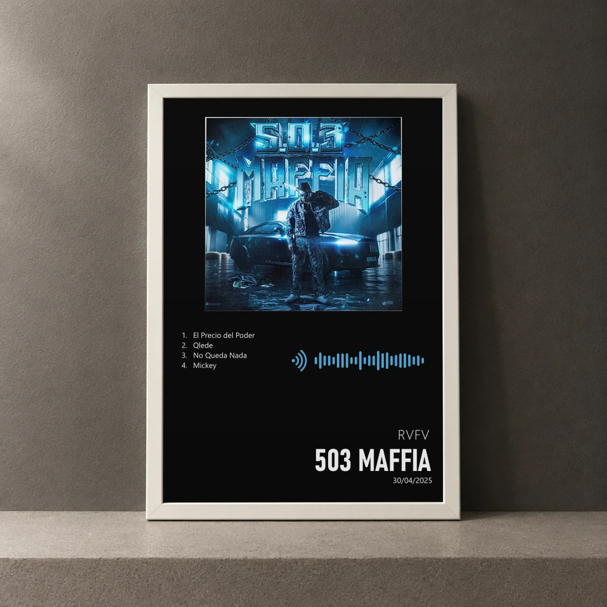 Cuadro de 503 MAFFIA de RVFV, marco de 18 x 24 cm