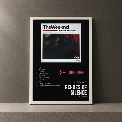 Cuadro de Echoes Of Silence de The Weeknd, marco de 18 x 24 cm