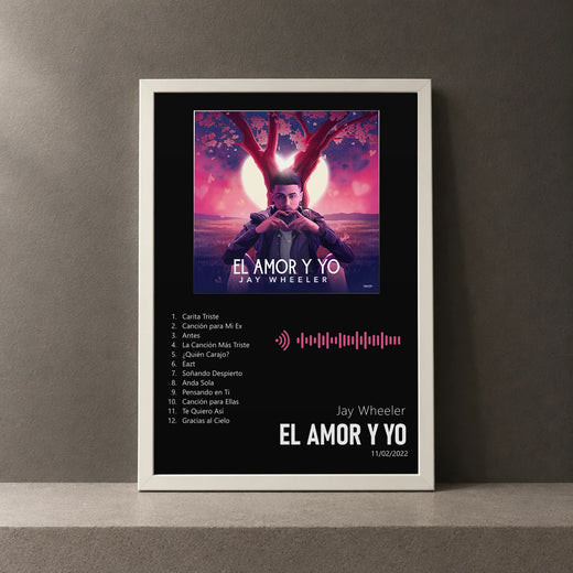 Cuadro de El Amor y Yo de Jay Wheeler, marco de 18 x 24 cm