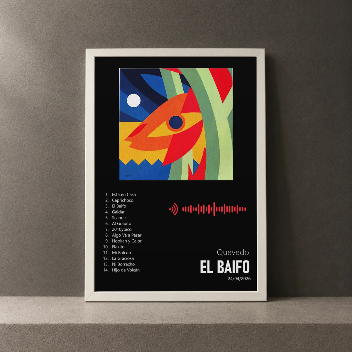 Cuadro de EL BAIFO de Quevedo, marco de 18 x 24 cm