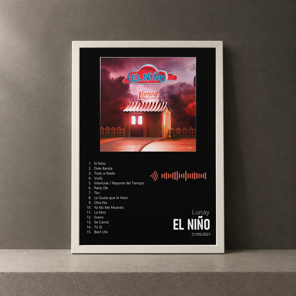 Cuadro de El Niño de Lunay, marco de 18 x 24 cm