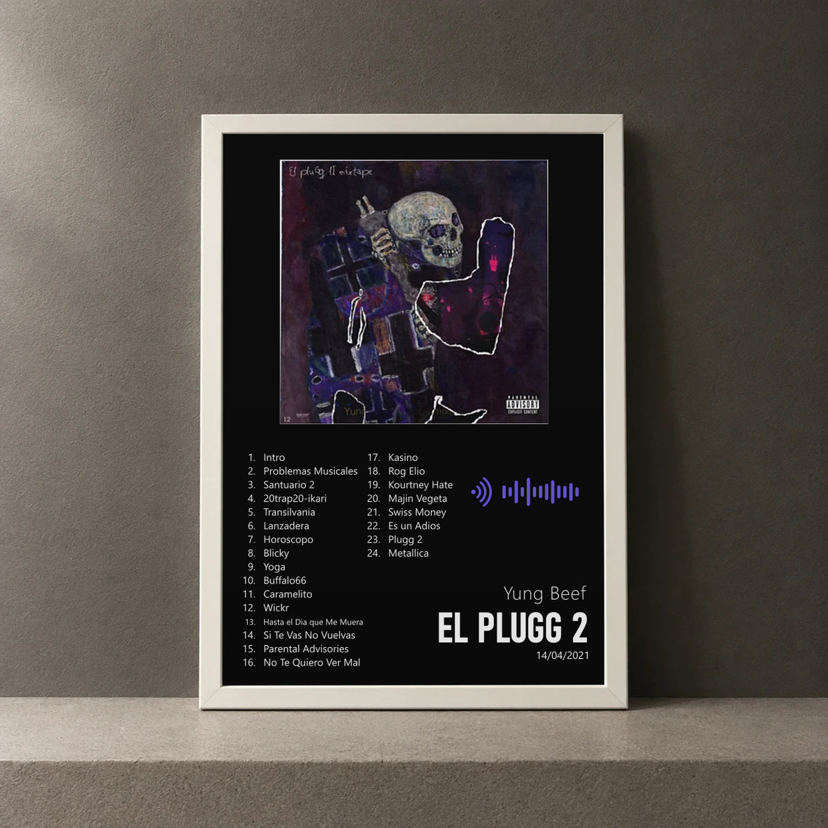 Cuadro de El Plugg 2 de Yung Beef, marco de 18 x 24 cm