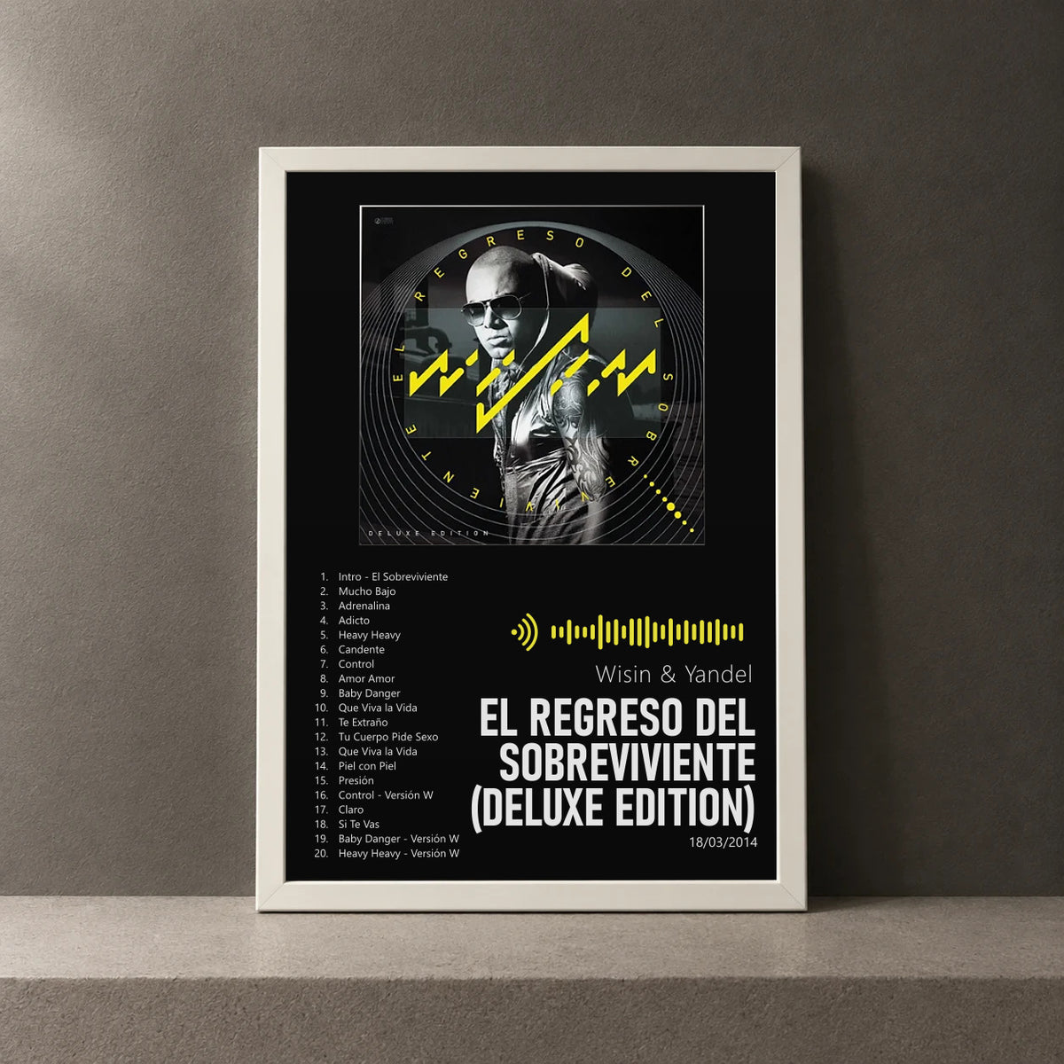 Cuadro de El Regreso del Sobreviviente (Deluxe Edition) de Wisin & Yandel, marco de 18 x 24 cm