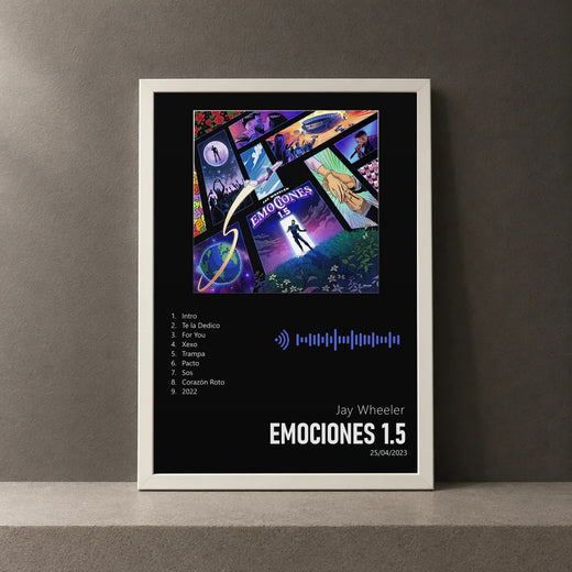 Cuadro de Emociones 1.5 de Jay Wheeler, marco de 18 x 24 cm