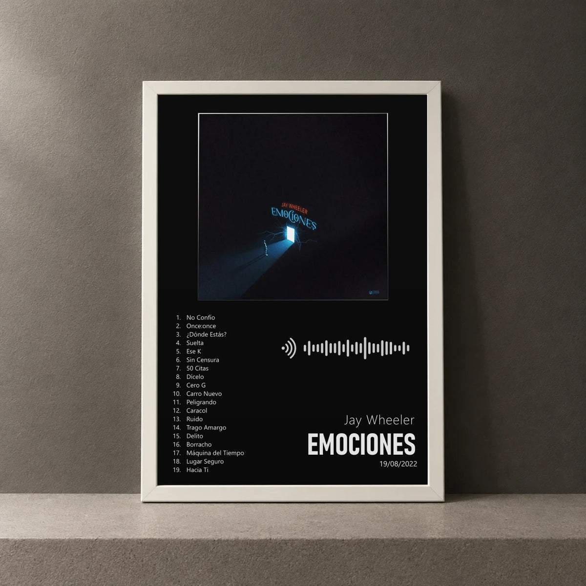 Cuadro de Emociones de Jay Wheeler, marco de 18 x 24 cm