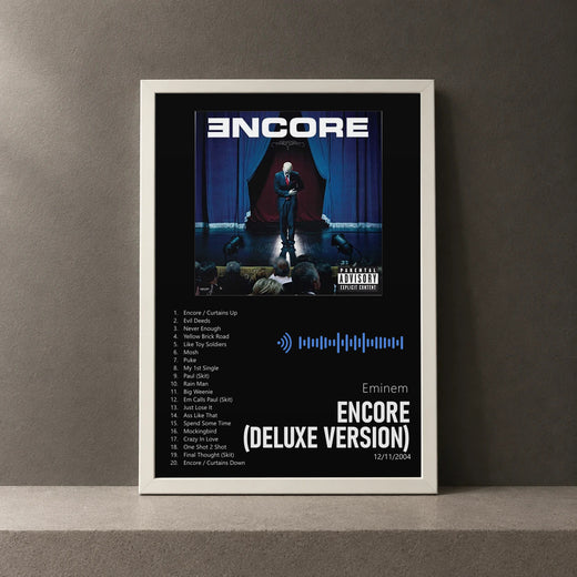 Cuadro de Encore (Deluxe Version) de Eminem, marco de 18 x 24 cm
