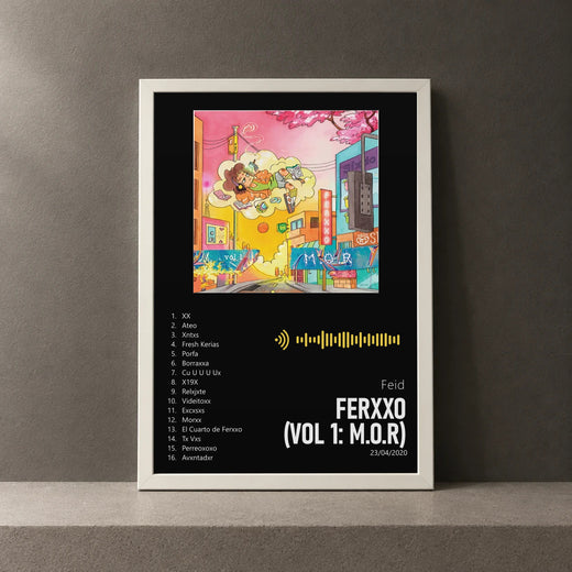 Cuadro de FERXXO (VOL 1: M.O.R) de Feid, marco de 18 x 24 cm