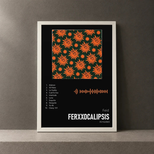 Cuadro de FERXXOCALIPSIS de Feid, marco de 18 x 24 cm