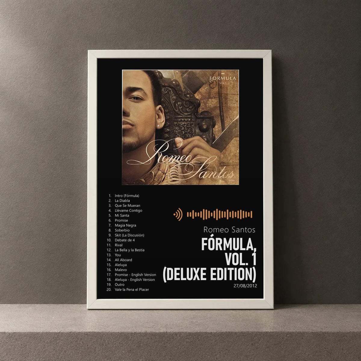 Cuadro de Fórmula, Vol. 1 (Deluxe Edition) de Romeo Santos, marco de 18 x 24 cm
