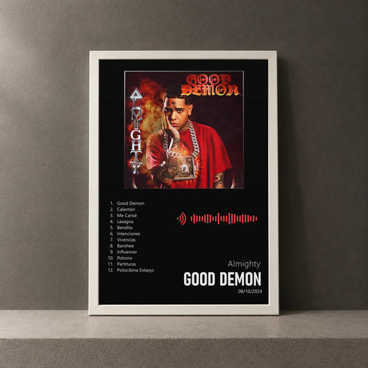 Cuadro de Good Demon de Almighty, marco de 18 x 24 cm