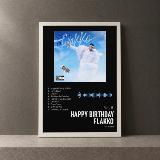 Cuadro de Happy Birthday Flakko de Rels B, marco de 18 x 24 cm