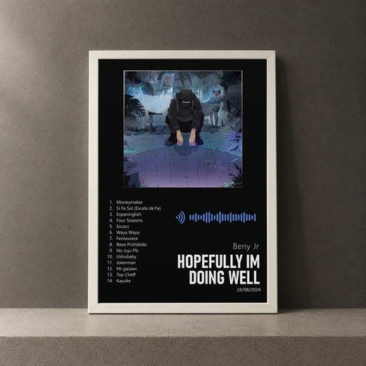 Cuadro de Hopefully Im Doing Well de Beny Jr, marco de 18 x 24 cm