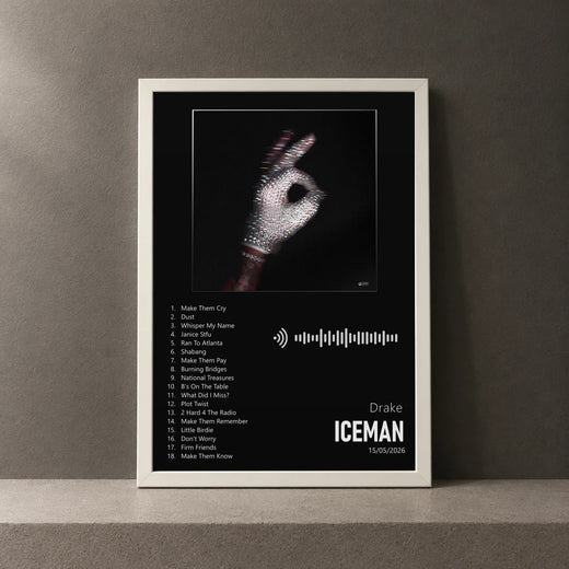 Cuadro de ICEMAN de Drake, marco de 18 x 24 cm