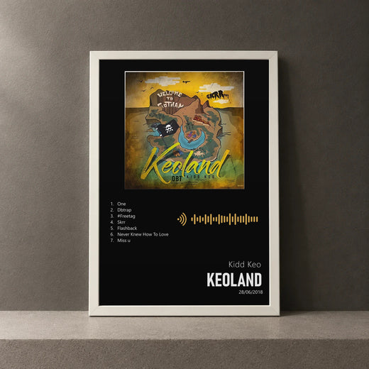 Cuadro de Keoland de Kidd Keo, marco de 18 x 24 cm