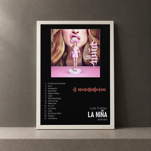 Cuadro de La Niña de Lola Índigo, marco de 18 x 24 cm