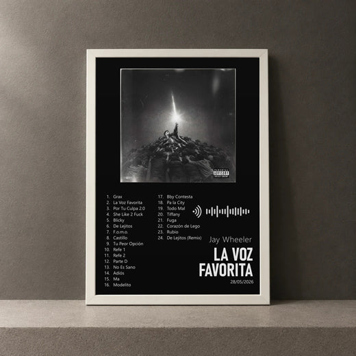 Cuadro de La Voz Favorita de Jay Wheeler, marco de 18 x 24 cm