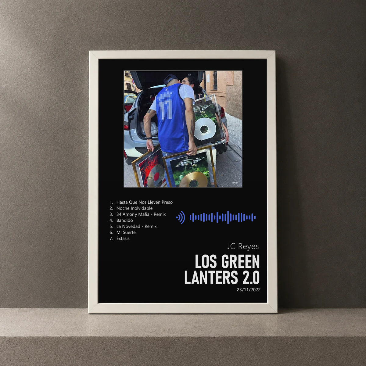 Cuadro de Los Green Lanters 2.0 de JC Reyes, marco de 18 x 24 cm