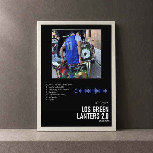 Cuadro de Los Green Lanters 2.0 de JC Reyes, marco de 18 x 24 cm