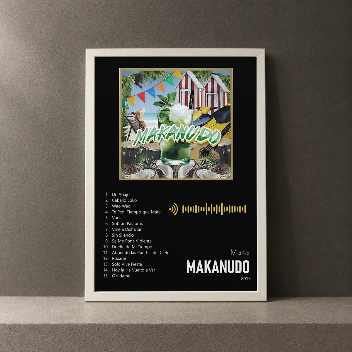 Cuadro de Makanudo de Maka, marco de 18 x 24 cm