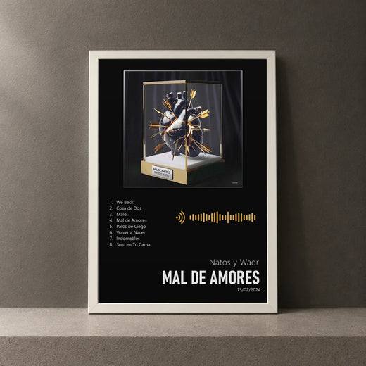 Cuadro de Mal de amores de Natos y Waor, marco de 18 x 24 cm