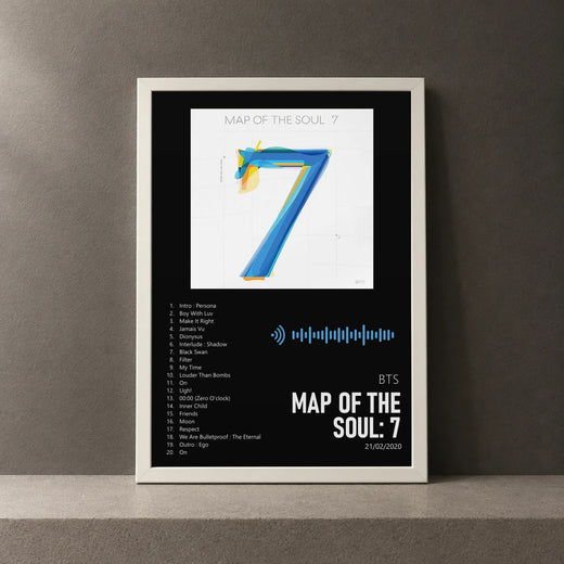 Cuadro de MAP OF THE SOUL: 7 de BTS, marco de 18 x 24 cm