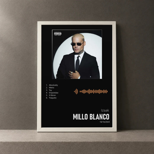 Cuadro de Millo Blanco de Izaak, marco de 18 x 24 cm