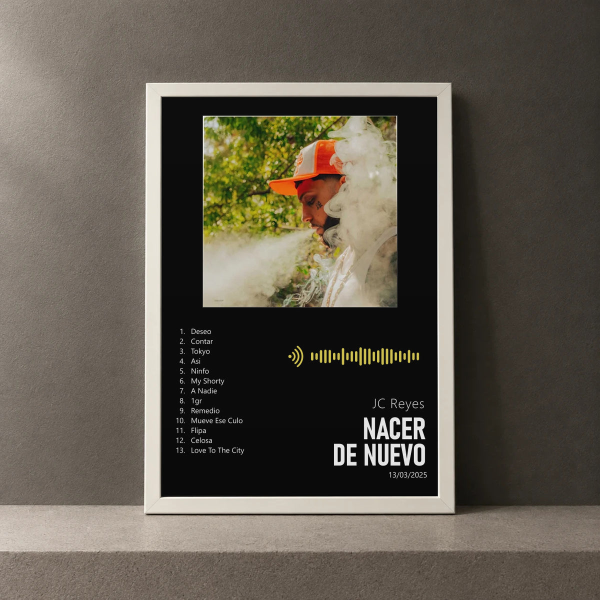 Cuadro de NACER DE NUEVO de JC Reyes, marco de 18 x 24 cm