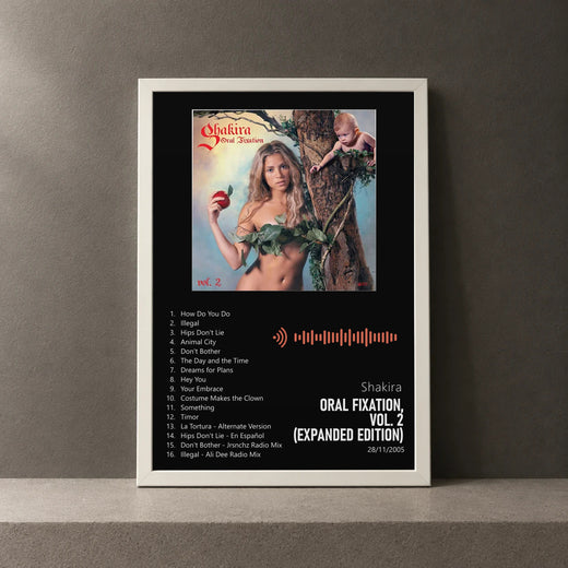 Cuadro de Oral Fixation, Vol. 2 (Expanded Edition) de Shakira, marco de 18 x 24 cm