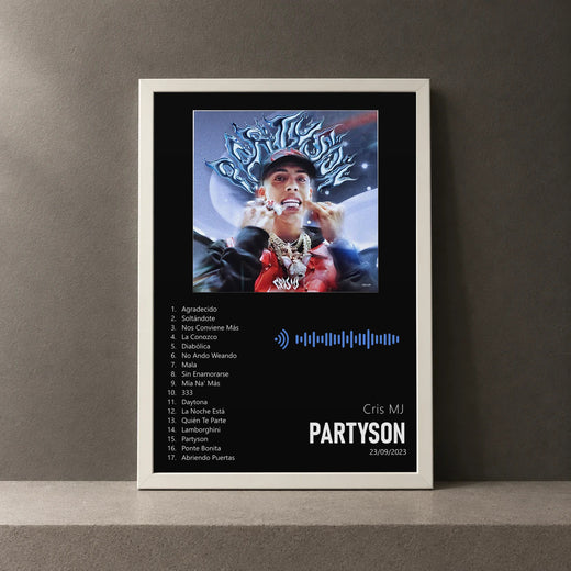 Cuadro de Partyson de Cris MJ, marco de 18 x 24 cm
