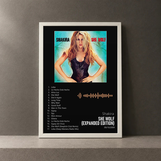 Cuadro de She Wolf (Expanded Edition) de Shakira, marco de 18 x 24 cm