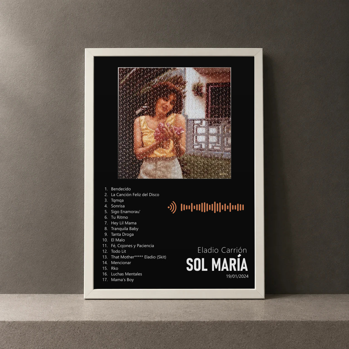 Cuadro de Sol María de Eladio Carrión, marco de 18 x 24 cm