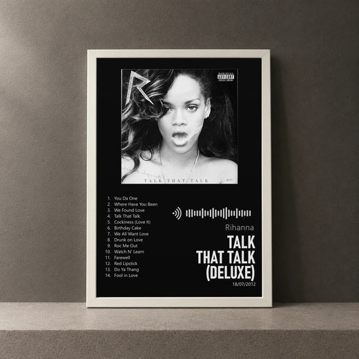Cuadro de Talk That Talk (Deluxe) de Rihanna, marco de 18 x 24 cm