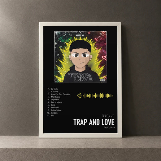 Cuadro de Trap and Love de Beny Jr, marco de 18 x 24 cm