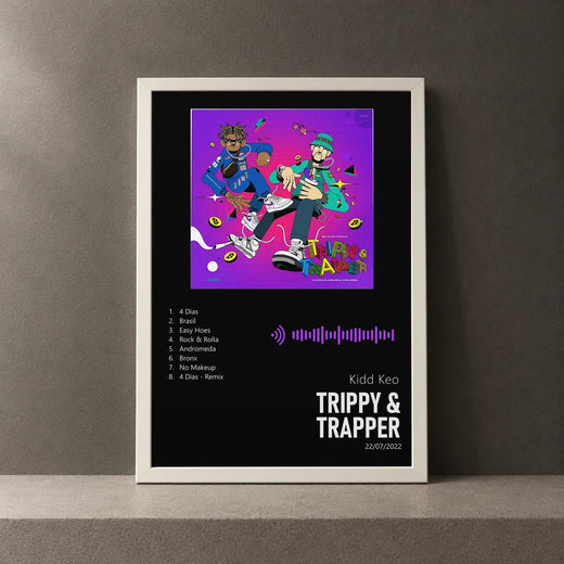 Cuadro de Trippy & Trapper de Kidd Keo, marco de 18 x 24 cm
