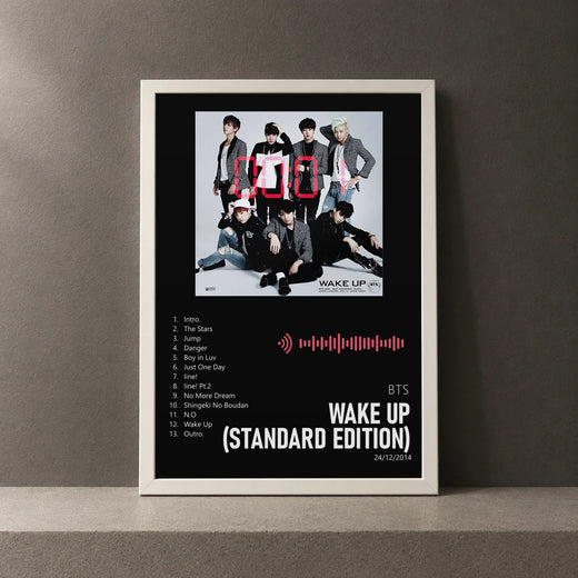 Cuadro de Wake Up (Standard Edition) de BTS, marco de 18 x 24 cm
