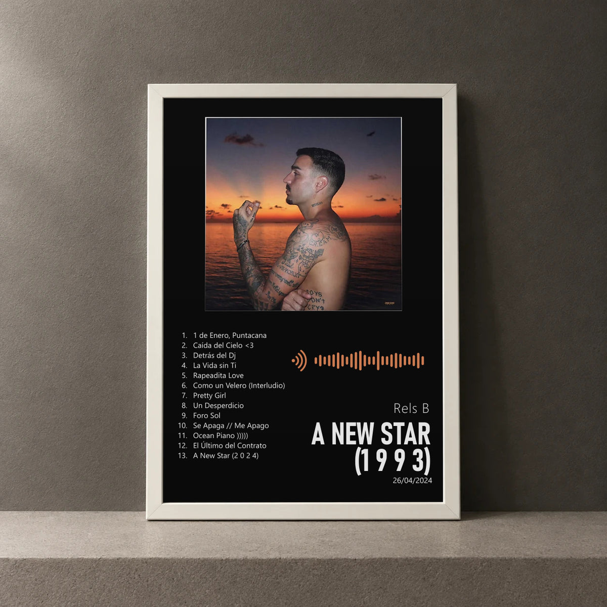 Cuadro de a new star (1 9 9 3) de Rels B, marco de 18 x 24 cm