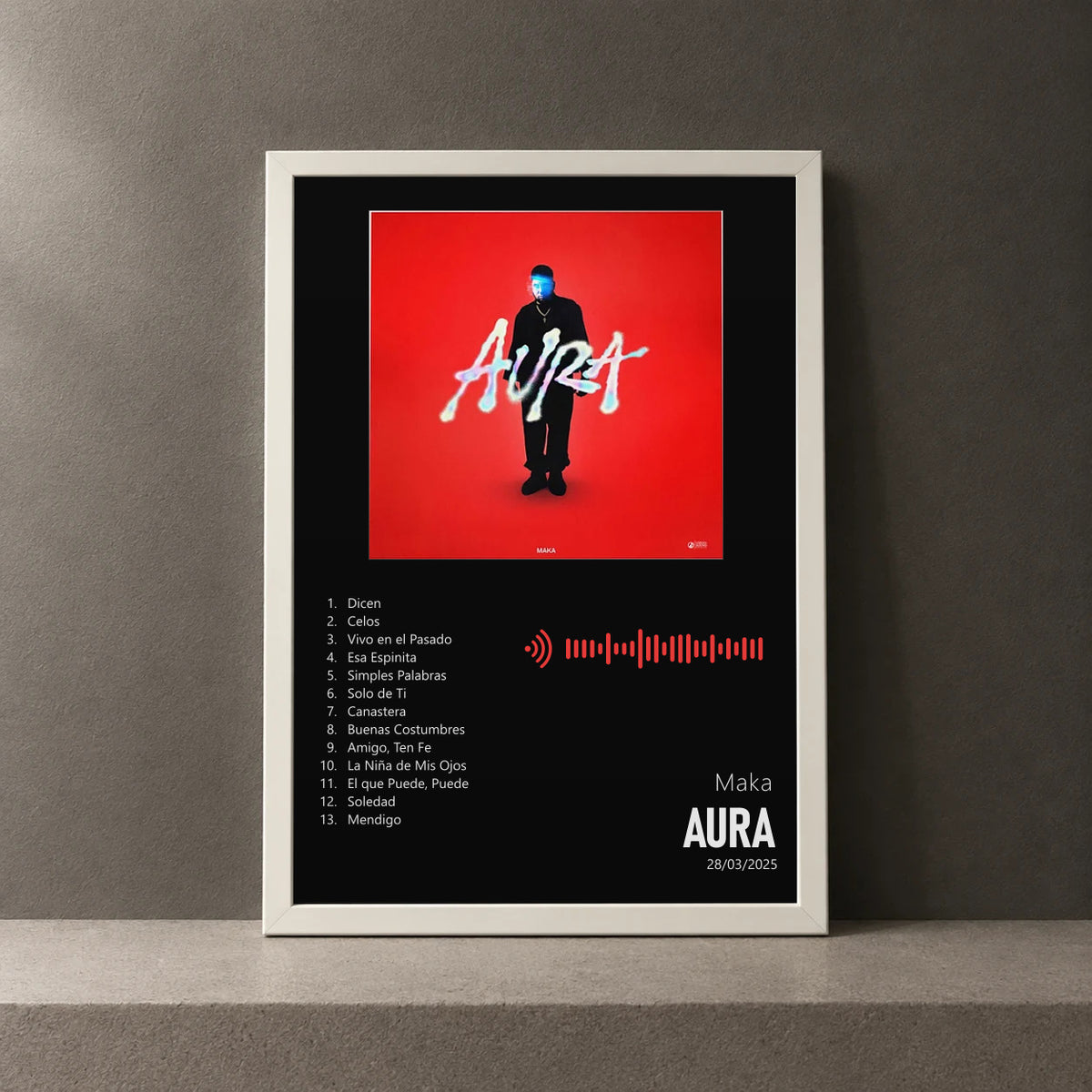 Cuadro de Aura de Maka, marco de 18 x 24 cm