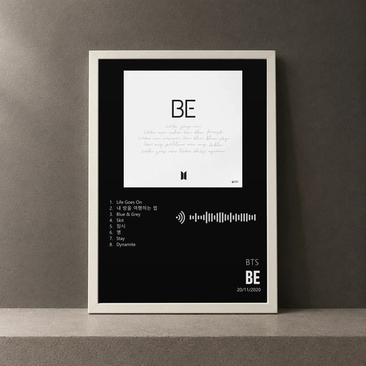 Cuadro de BE de BTS, marco de 18 x 24 cm