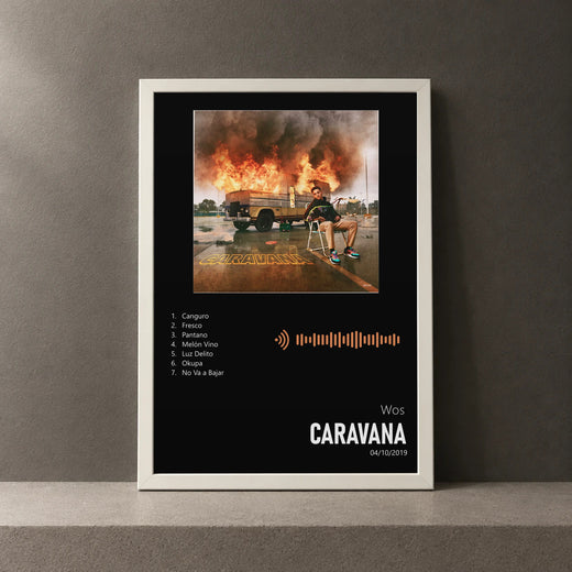Cuadro de CARAVANA de Wos, marco de 18 x 24 cm