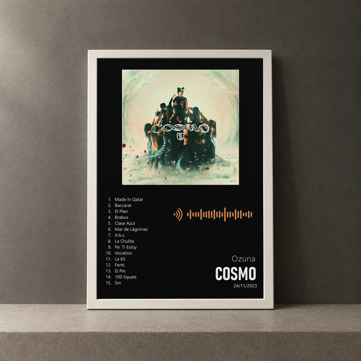 Cuadro de Cosmo de Ozuna, marco de 18 x 24 cm