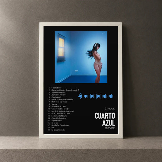 Cuadro de Cuarto Azul de Aitana, marco de 18 x 24 cm