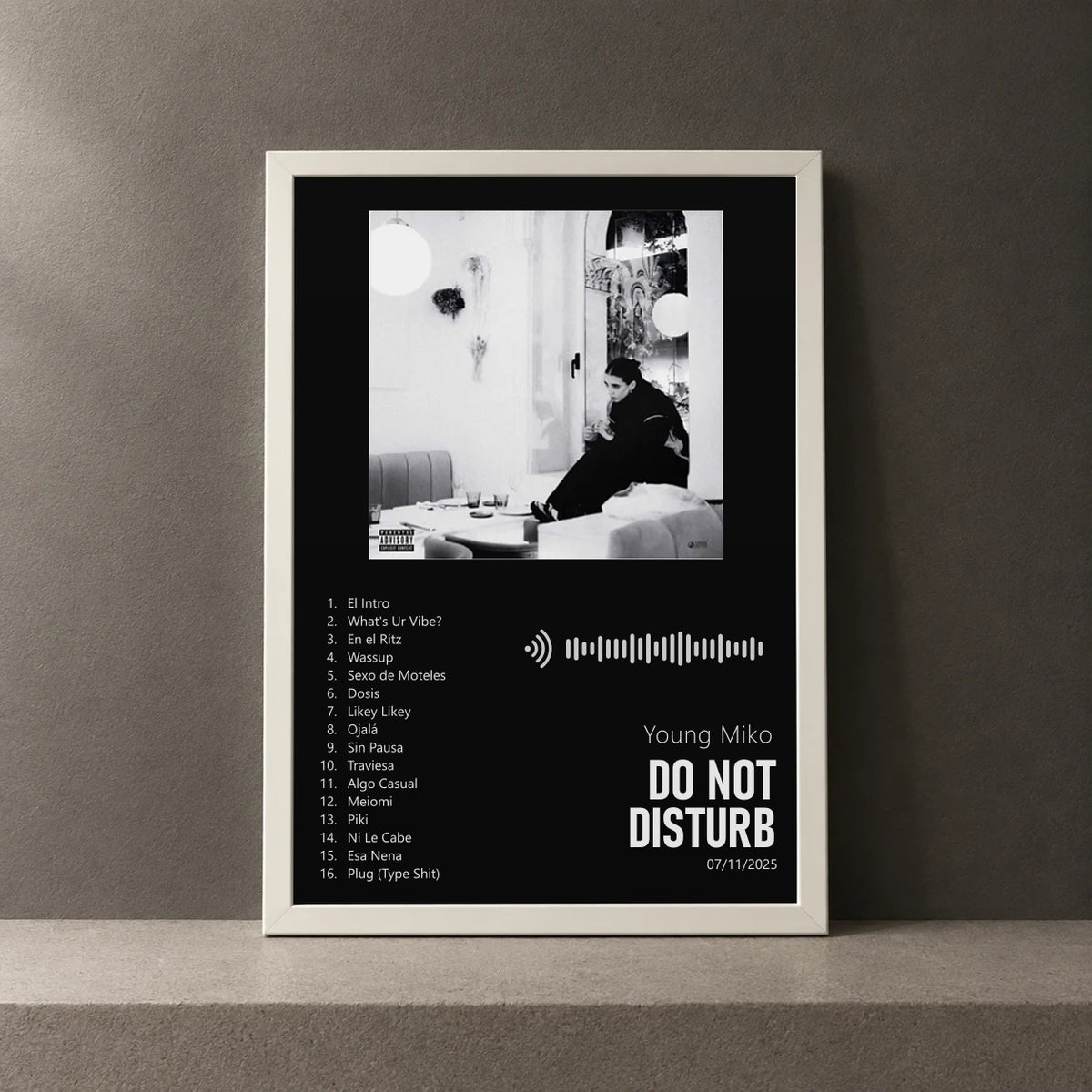 Cuadro de Do Not Disturb de Young Miko, marco de 18 x 24 cm