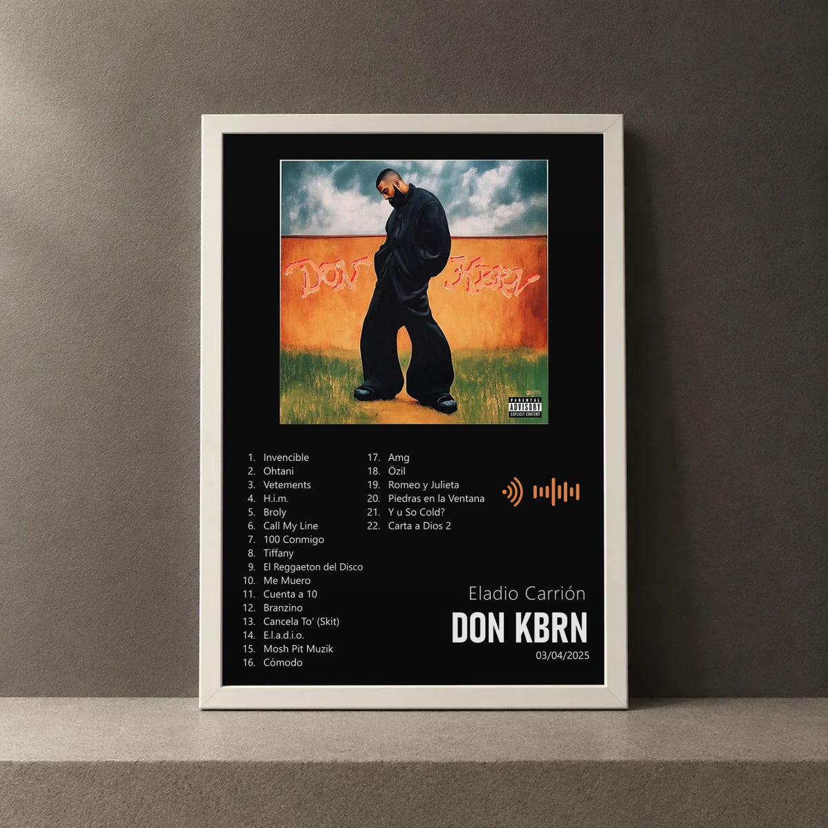 Cuadro de DON KBRN de Eladio Carrión, marco de 18 x 24 cm