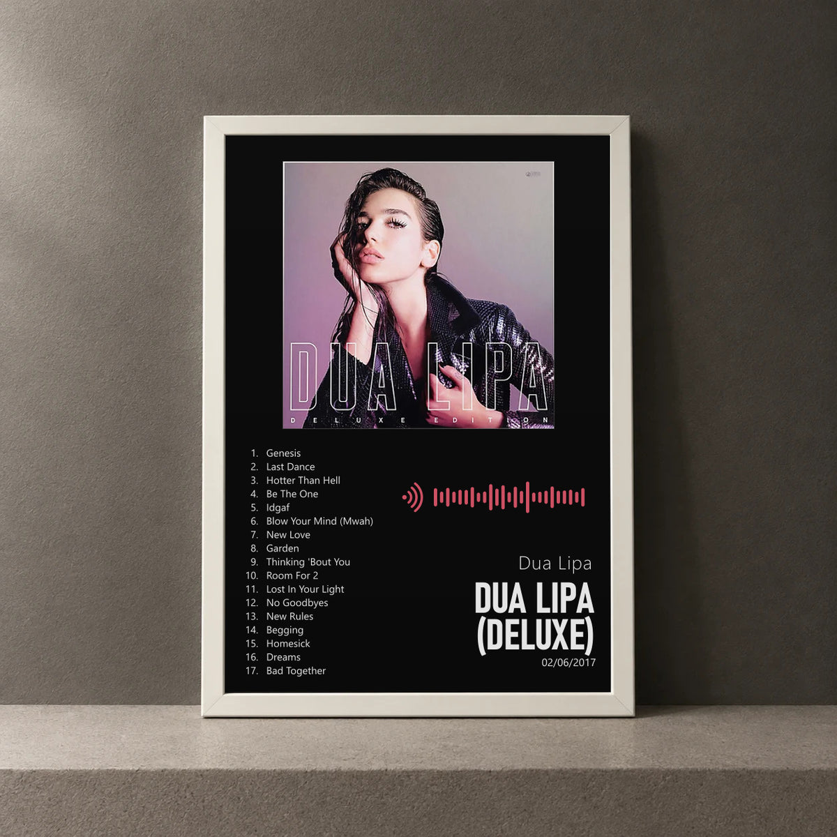 Cuadro de Dua Lipa (Deluxe) de Dua Lipa, marco de 18 x 24 cm