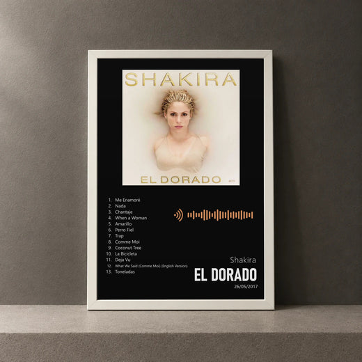 Cuadro de El Dorado de Shakira, marco de 18 x 24 cm