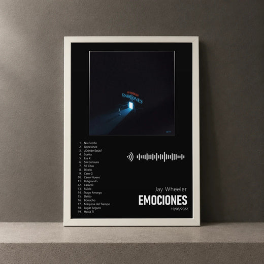 Cuadro de Emociones de Jay Wheeler, marco de 18 x 24 cm