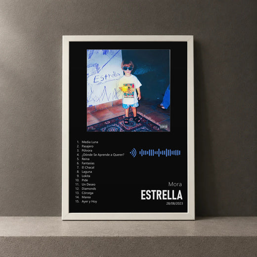 Cuadro de Estrella de Mora, marco de 18 x 24 cm