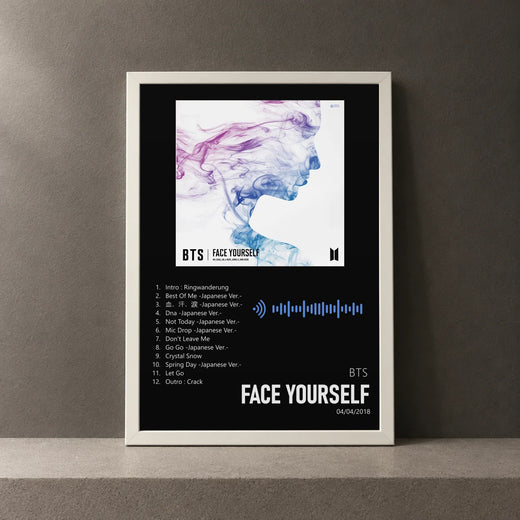 Cuadro de FACE YOURSELF de BTS, marco de 18 x 24 cm