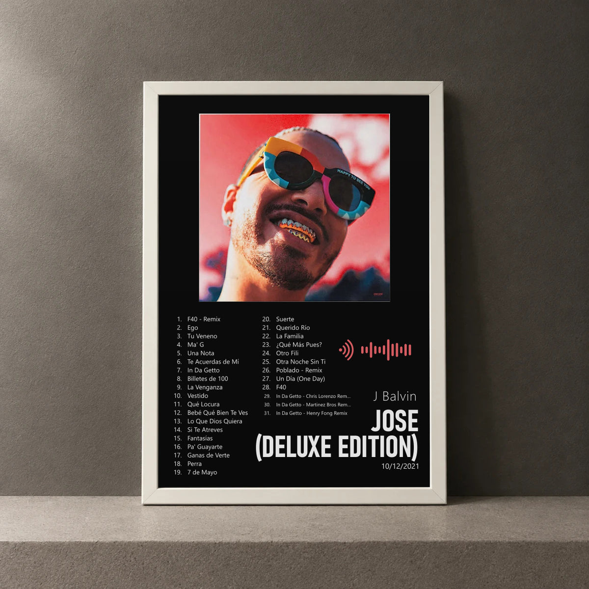 Cuadro de JOSE (Deluxe Edition) de J Balvin, marco de 18 x 24 cm