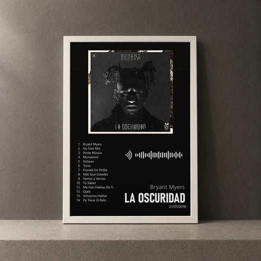 Cuadro de La Oscuridad de Bryant Myers, marco de 18 x 24 cm